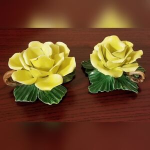 Vintage Dea Capodimonte Candleholders Bundle of 2